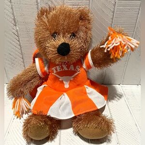 Longhorns University of Texas Collegiate Licensed Cheerleader Plush Bear Toy 14”